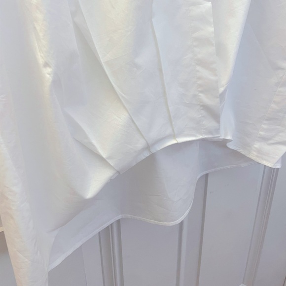 MANGO Cotton Cross Shirt - White - Size 2 - Picture 9 of 11